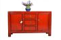 Fine Asianliving Antieke Chinese Dressoir Rood 3 lades Gansu China Chinese Meubels Oosterse Kast - Thumbnail 1