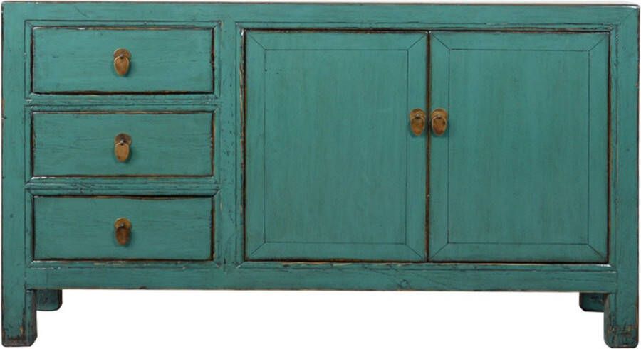 Fine Asianliving Antieke Chinese Dressoir Teal High Gloss B150xD40xH88cm Chinese Meubels Oosterse Kast - Foto 1