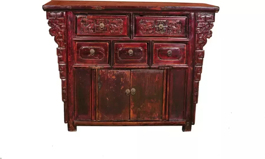 Fine Asianliving Antieke Chinese Kast B113xD42xH86cm Chinese Meubels Oosterse Kast - Foto 1