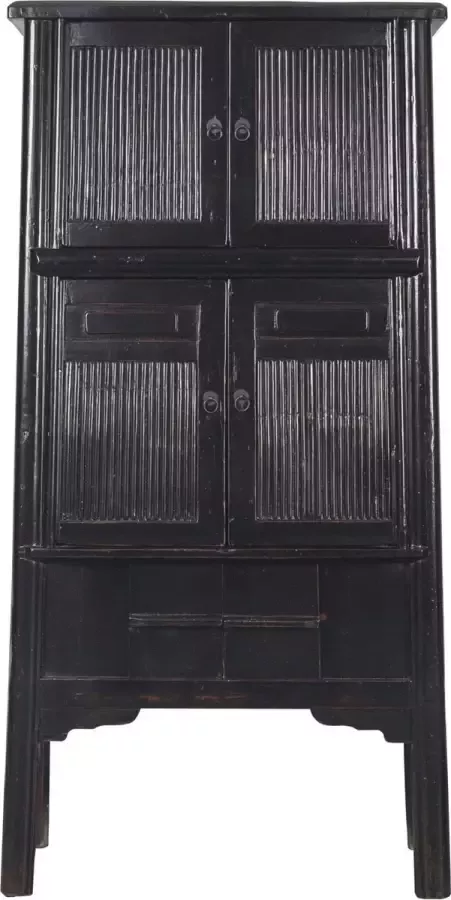 Fine Asianliving Antieke Chinese Kast Mystique Zwart B92xD42xH189cm Chinese Meubels Oosterse Kast