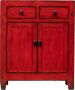 Fine Asianliving Antieke Chinese Kast Rood High Gloss B76xD39xH92cm Chinese Meubels Oosterse Kast - Thumbnail 1