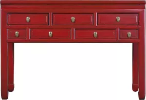 Fine Asianliving Antieke Chinese Sidetable Royal Rood B121xD45xH78cm Chinese Meubels Oosterse Kast