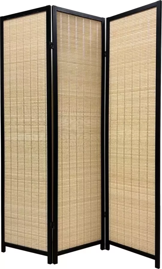 Fine Asianliving Bamboe Room Divider Black 3 Panel W135xH180cm - Foto 1