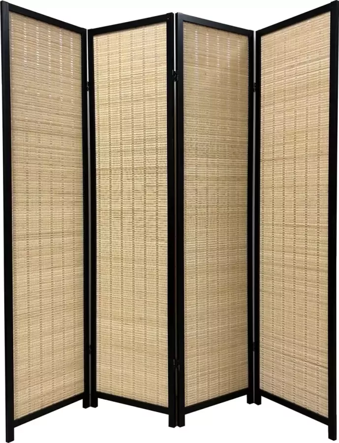 Fine Asianliving Bamboe Room Divider Black 4 Panel W160xH180cm - Foto 1
