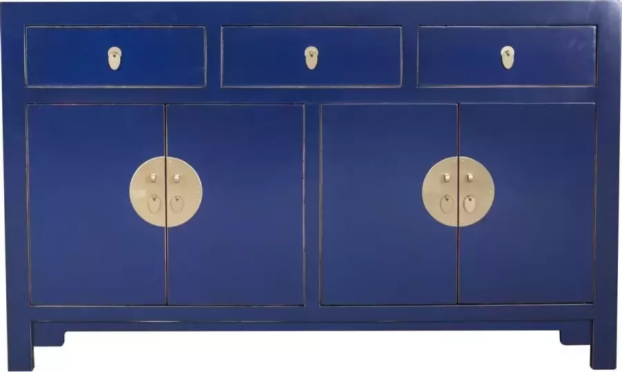 Fine Asianliving Chinees Dressoir Midnight Blauw B140xD35xH85cm Orientique Collection Chinese Meubels Oosterse Kast - Foto 1