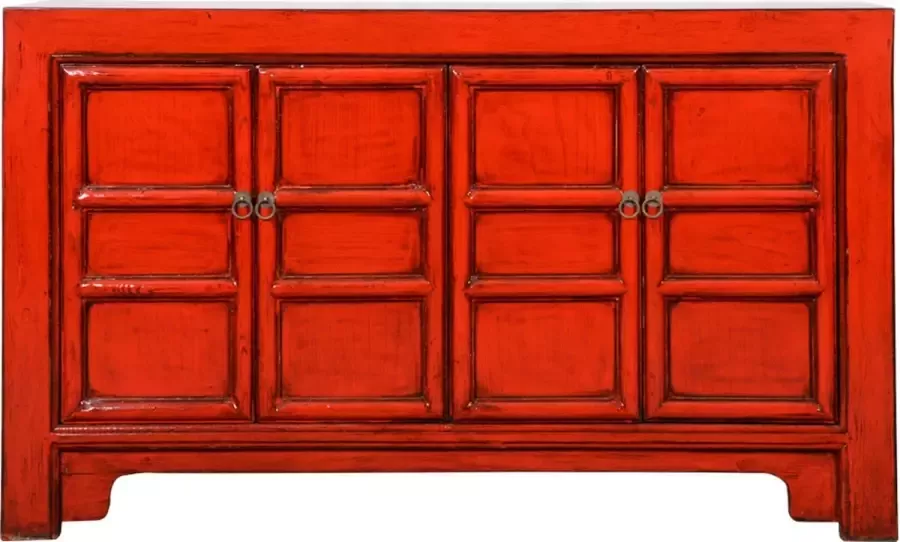 Fine Asianliving Chinees Dressoir Rood Glanzend B145xD40xH88cm Chinese Meubels Oosterse Kast - Foto 1
