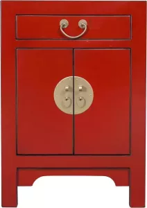 Fine Asianliving Chinees Nachtkastje Rood Lucky Red B42xD35xH60CM Chinese Meubels Oosterse Kast