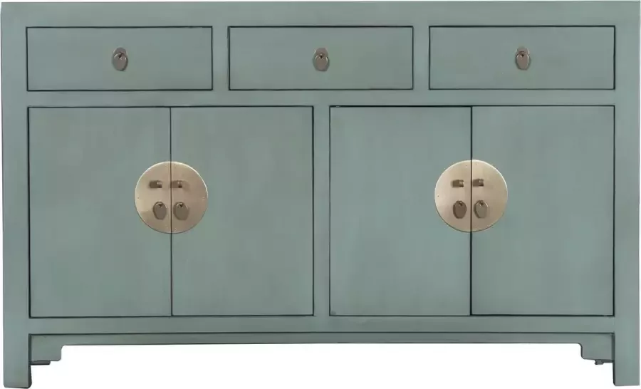Fine Asianliving Chinese Dressoir Ash Green W140xD35xH85cm Orientique Collection Chinese Meubels Oosterse Kast