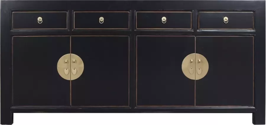 Fine Asianliving Chinese Dressoir Onyx Zwart Orientique Collection B180xD40xH85cm Chinese Meubels Oosterse Kast - Foto 1