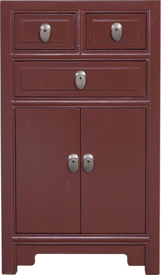 Fine Asianliving Chinese Kast Bordeaux Rood B44xD42xH77cm Chinese Meubels Oosterse Kast