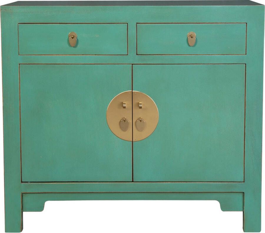 Fine Asianliving Chinese Kast Dusty Turquoise Orientique Collection B90xD40xH80cm Chinese Meubels Oosterse Kast - Foto 1