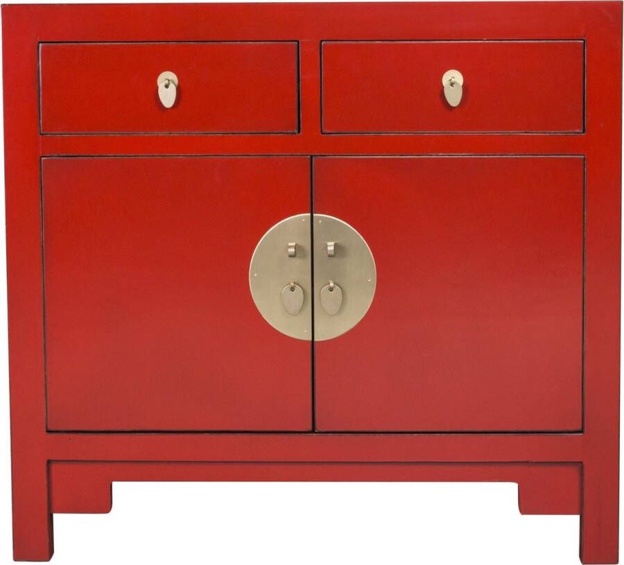 Fine Asianliving Chinese Kast Rood Lucky Red Orientique Collection B90xD40xH80cm Chinese Meubels Oosterse Kast