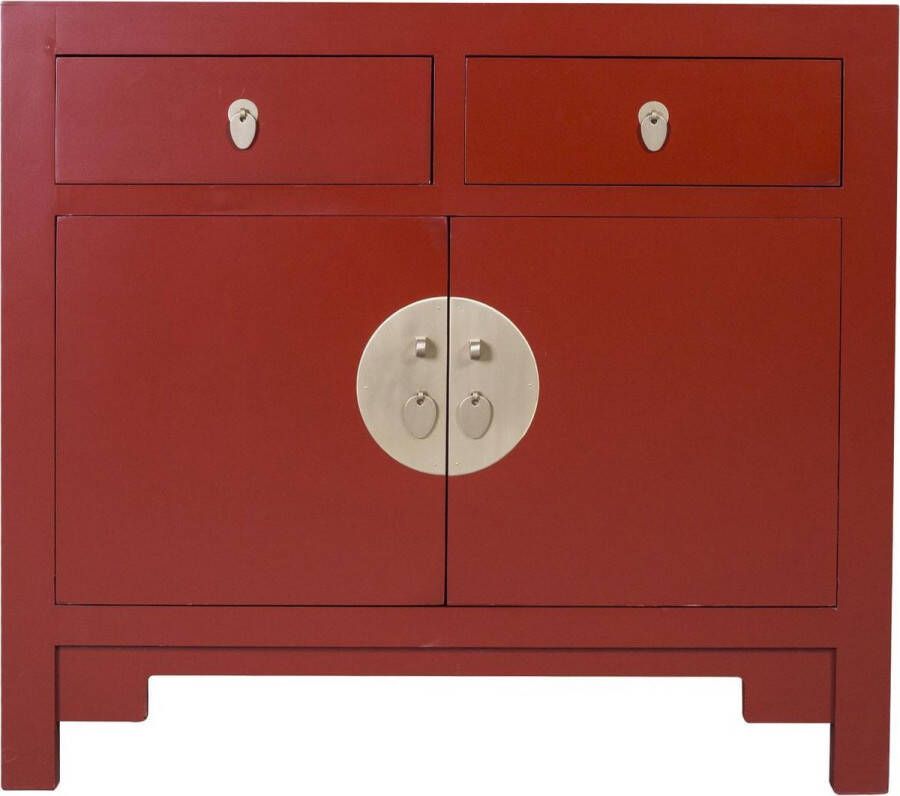 Fine Asianliving Chinese Kast Rood Ruby Rood Orientique Collectie B90xD40xH80cm Chinese Meubels Oosterse Kast