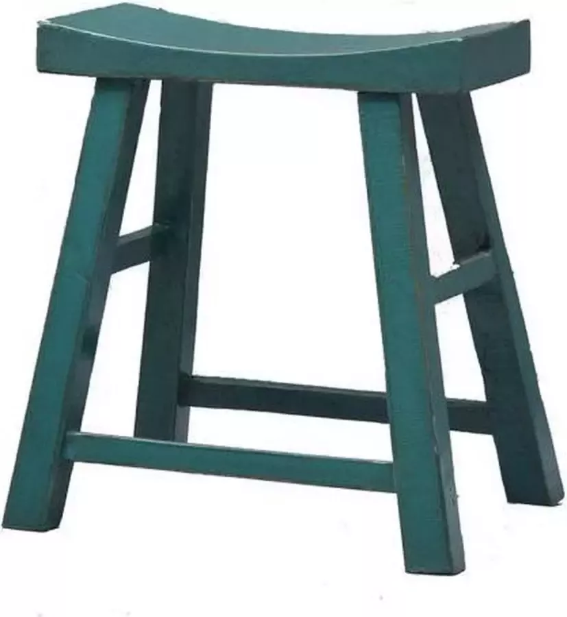 Fine Asianliving Chinese Kruk Blauw Teal Glossy B46xD22xH47cm Chinese Meubels Oosterse Kast - Foto 1