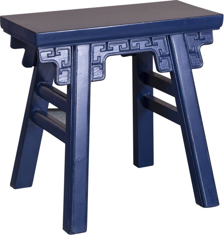 Fine Asianliving Chinese Kruk Midnight Blauw Met Details B50xD23xH47cm Chinese Meubels Oosterse Kast