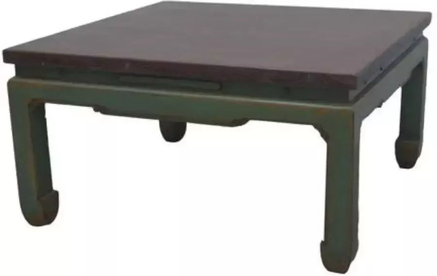 Fine Asianliving Chinese Salontafel Groen B84xD84xH45cm Chinese Meubels Oosterse Kast - Foto 1