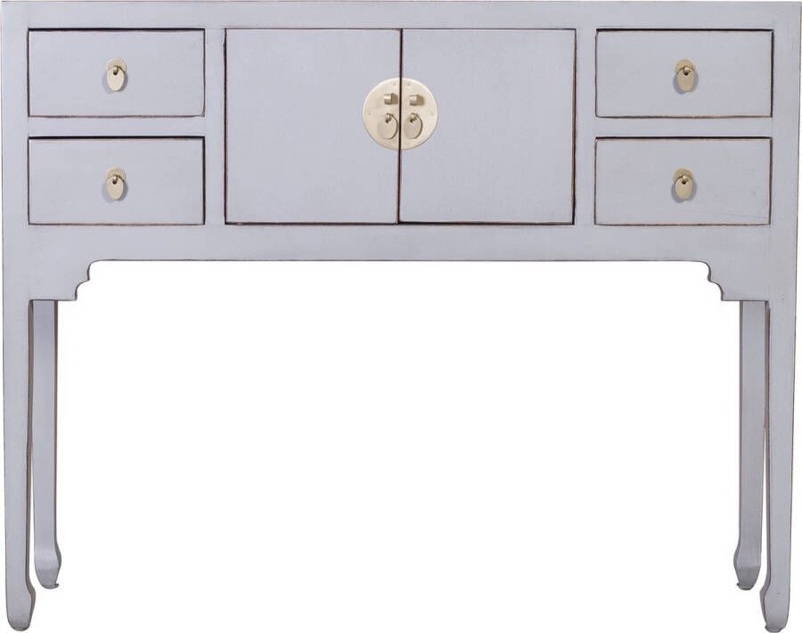 Fine Asianliving Chinese Sidetable Pastel Grijs Orientique Collectie B100xD26xH80cm Chinese Meubels Oosterse Kast