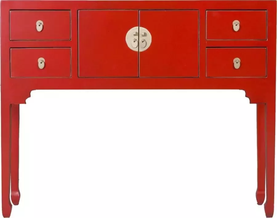 Fine Asianliving Chinese Sidetable Rood Lucky Red Orientique Collectie B100xD26xH80cm Chinese Meubels Oosterse Kast - Foto 1
