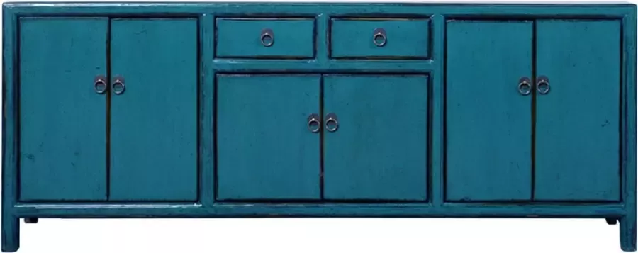 Fine Asianliving Chinese TV Meubel Blauw High Gloss B150xD38xH59cm Chinese Meubels Oosterse Kast