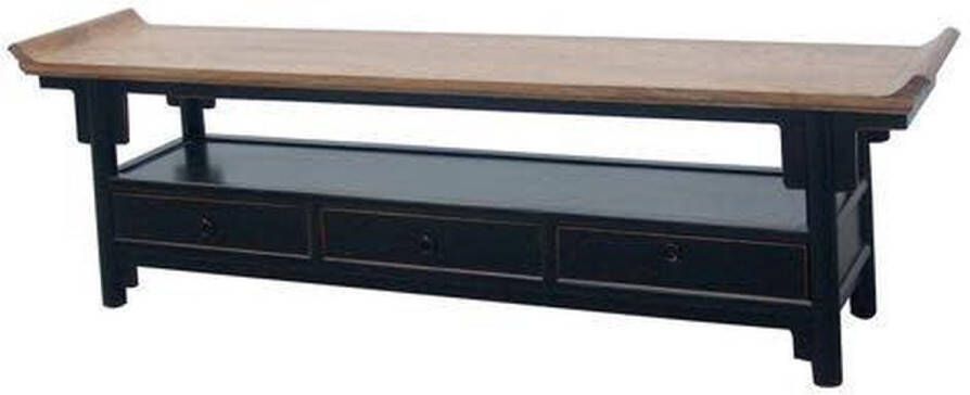 Fine Asianliving Chinese TV-meubel Zwart Qiaotou B180xD40xH55cm Chinese Meubels Oosterse Kast