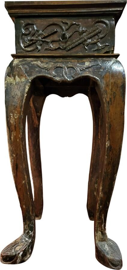 Fine Asianliving 19e Eeuw Antieke Chinese Sidetable Plantentafel Handgemaakt B43xD44xH98cm Chinese Meubels Oosterse Kast - Foto 2