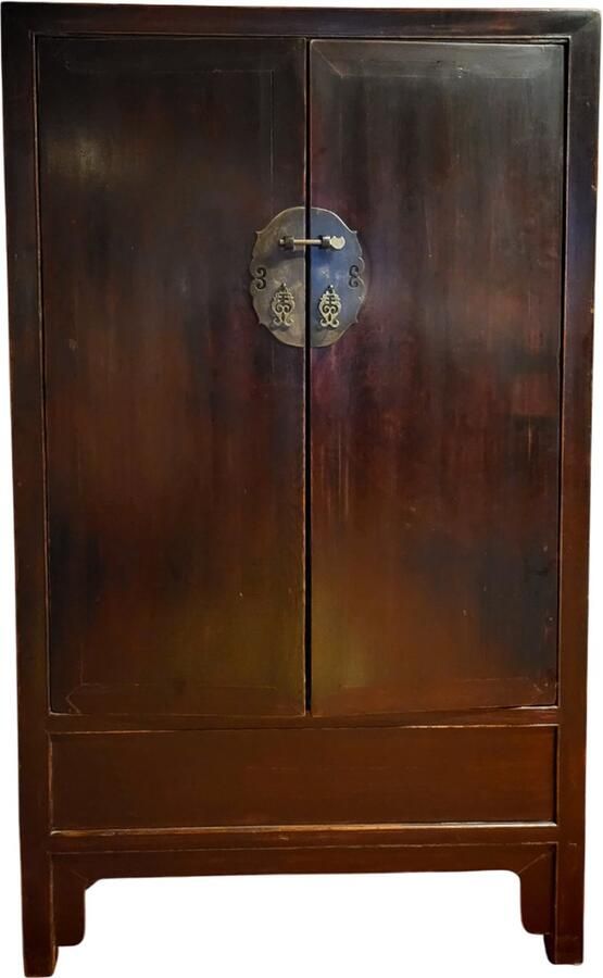 Fine Asianliving Antieke Chinese Bruidskast Bruin B97xD48xH164cm Chinese Meubels Oosterse Kast - Foto 2