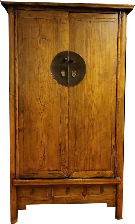 Fine Asianliving Antieke Chinese Kast Bruin B110xD60xH190cm Chinese Meubels Oosterse Kast