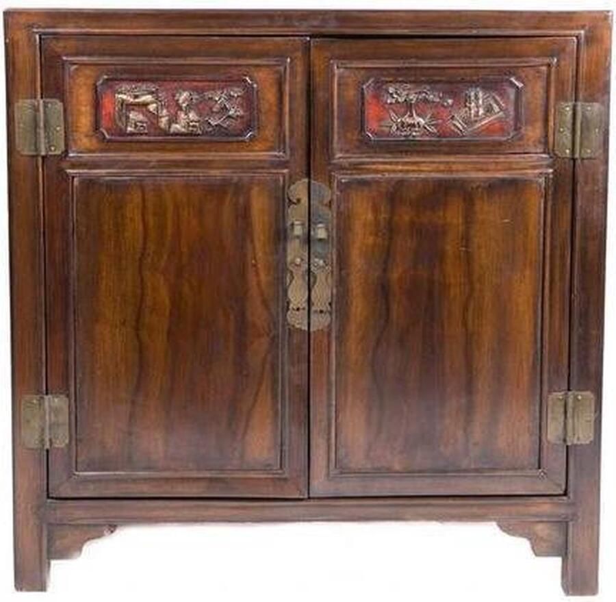 Fine Asianliving Antieke Chinese Kast Lades Handgesneden B77xD51xH77cm Chinese Meubels Oosterse Kast