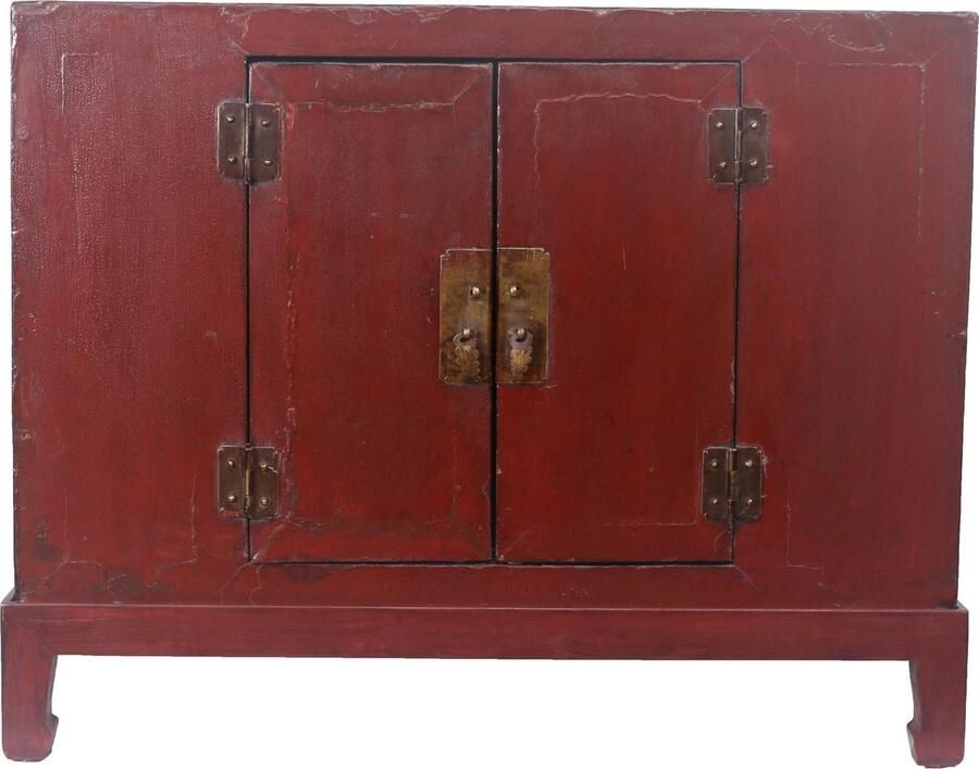 Fine Asianliving Antieke Chinese Kast Rood Tianjin China B90xD54xH72cm Chinese Meubels Oosterse Kast