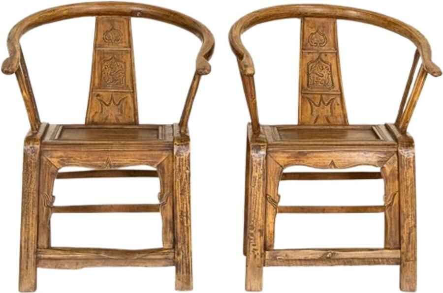 Fine Asianliving Begin 19e Eeuw Antieke Paar Chinese Armstoelen Handgesneden Chinese Meubels Oosterse Kast