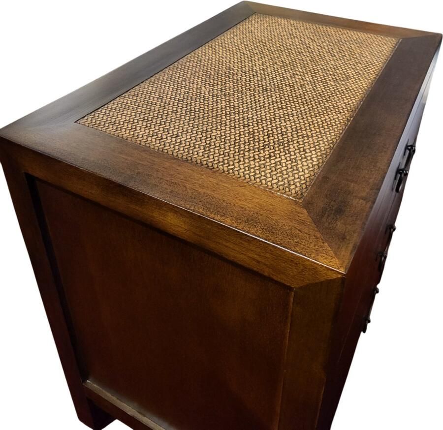 Fine Asianliving Chinees Nachtkastje Bruin Bamboe Handgemaakt B60xD40xH60cm Chinese Meubels Oosterse Kast - Foto 2