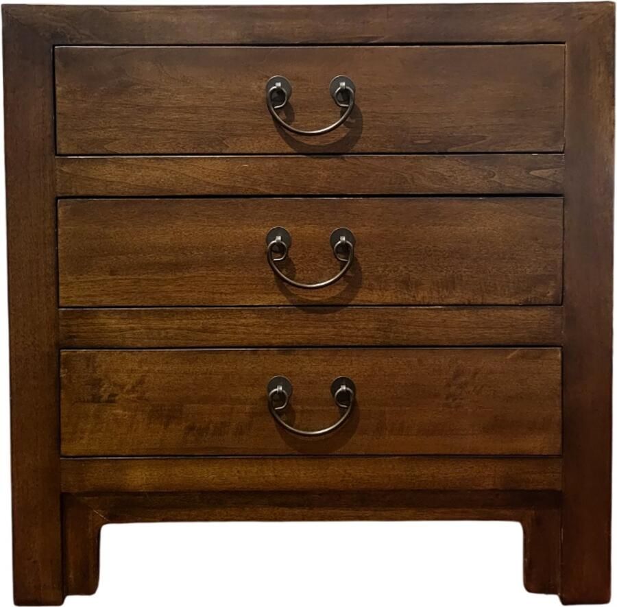 Fine Asianliving Chinees Nachtkastje Bruin Bamboe Handgemaakt B60xD40xH60cm Chinese Meubels Oosterse Kast