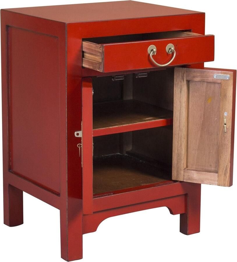Fine Asianliving Chinees Nachtkastje Lucky Rood Orientique Collectie B42xD35xH60cm Chinese Meubels Oosterse Kast