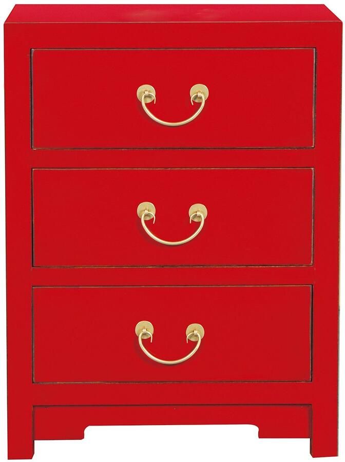 Fine Asianliving Chinees Nachtkastje Lucky Rood Orientique Collectie B45xD30xH60cm Chinese Meubels Oosterse Kast