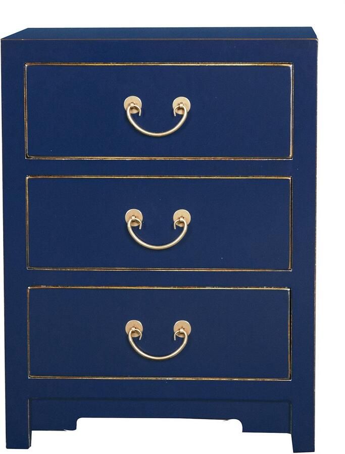 Fine Asianliving Chinees Nachtkastje Midnight Blauw Orientique Collectie B45xD30xH60cm Chinese Meubels Oosterse Kast - Foto 2