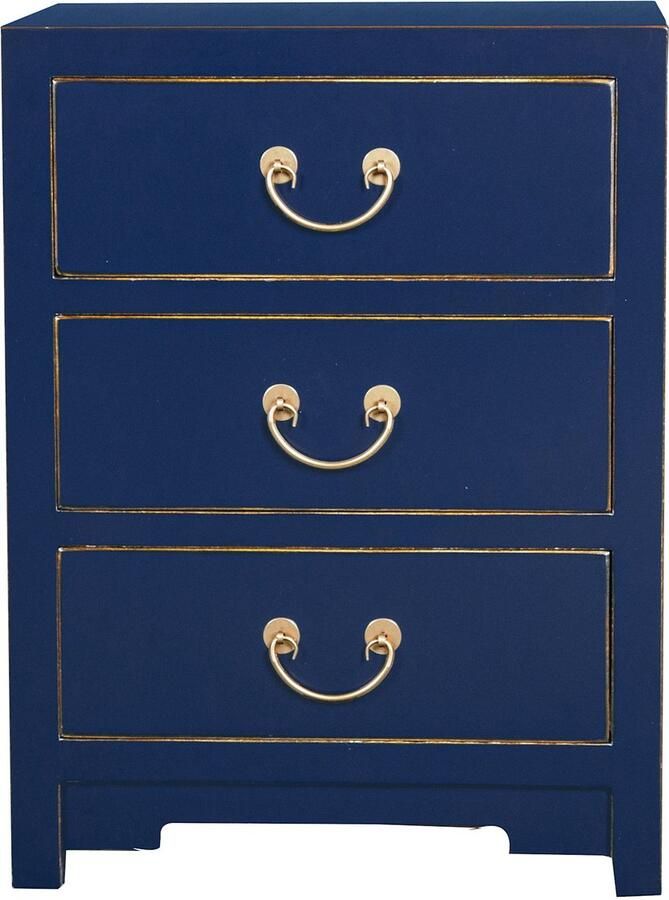 Fine Asianliving Chinees Nachtkastje Midnight Blauw Orientique Collectie B45xD30xH60cm Chinese Meubels Oosterse Kast