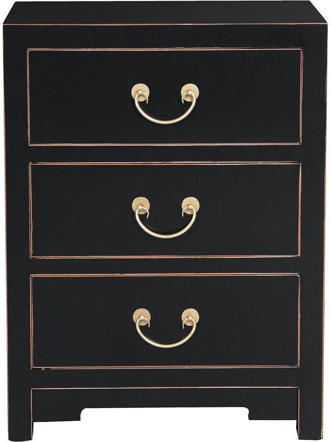 Fine Asianliving Chinees Nachtkastje Onyx Zwart Orientique Collectie B45xD30xH60cm Chinese Meubels Oosterse Kast