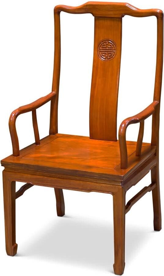 Fine Asianliving Chinese Arm Stoel Rosewood Longevity Symbool Chinese Meubels Oosterse Kast