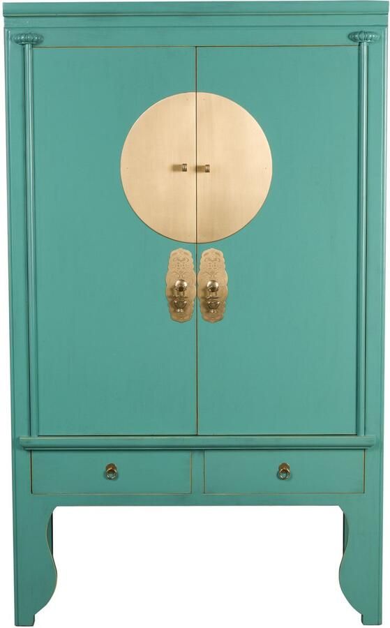 Fine Asianliving Chinese Bruidskast Blue Lagoon Orientique Collection B100xD55xH175cm Chinese Meubels Oosterse Kast