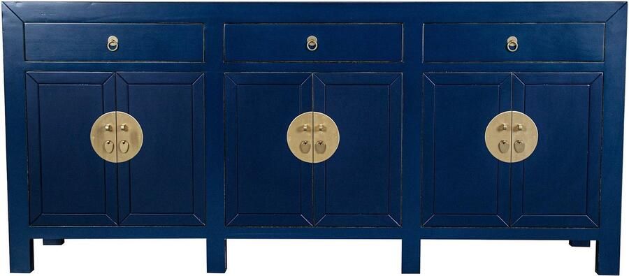 Fine Asianliving Chinese Dressoir Blauw Midnight Blue Orientique Collection B190xD40xH85cm Chinese Meubels Oosterse Kast