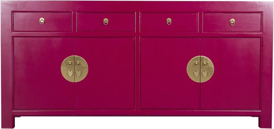 Fine Asianliving Chinese Dressoir Fuchsia Royale Orientique Collection B180xD40xH85cm Chinese Meubels Oosterse Kast
