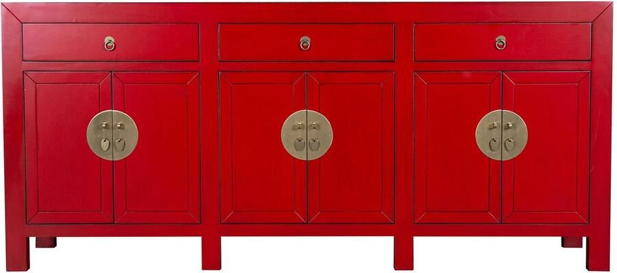 Fine Asianliving Chinese Dressoir Rood Lucky Red Orientique Collection B190xD40xH85cm Chinese Meubels Oosterse Kast