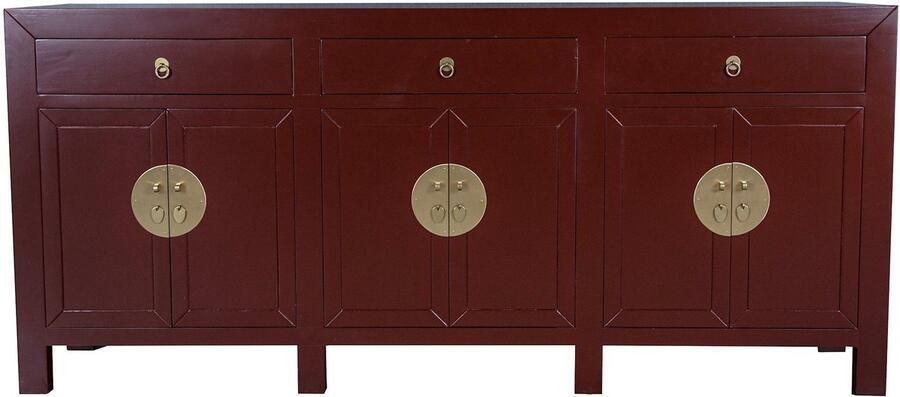 Fine Asianliving Chinese Dressoir Rood Scarlet Rouge Orientique Collection B190xD40xH85cm Chinese Meubels Oosterse Kast