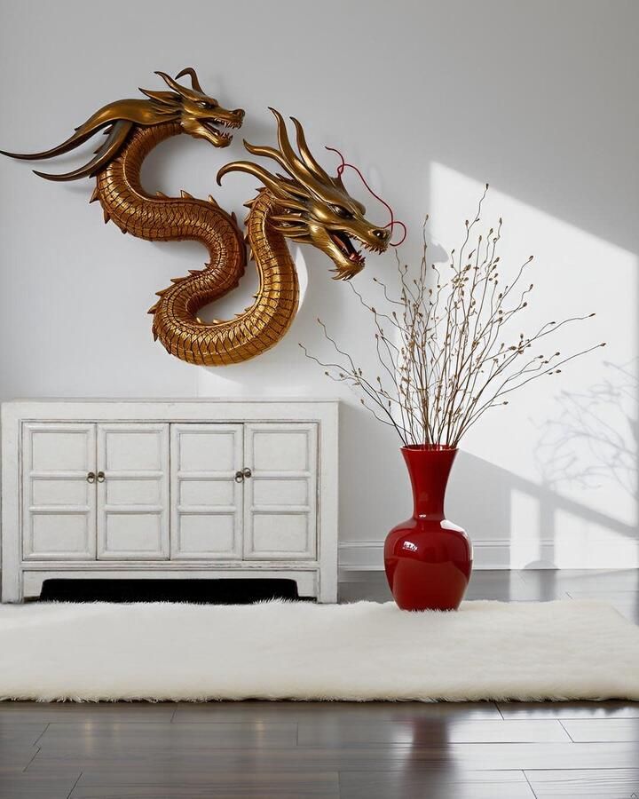 Fine Asianliving Chinese Dressoir Wit High Gloss B145xD40xH89cm Chinese Meubels Oosterse Kast