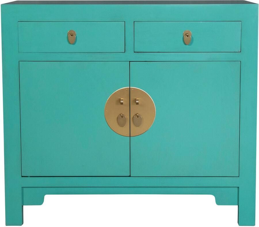 Fine Asianliving Chinese Kast Blue Lagoon Orientique Collectie B90xD40xH80cm Chinese Meubels Oosterse Kast