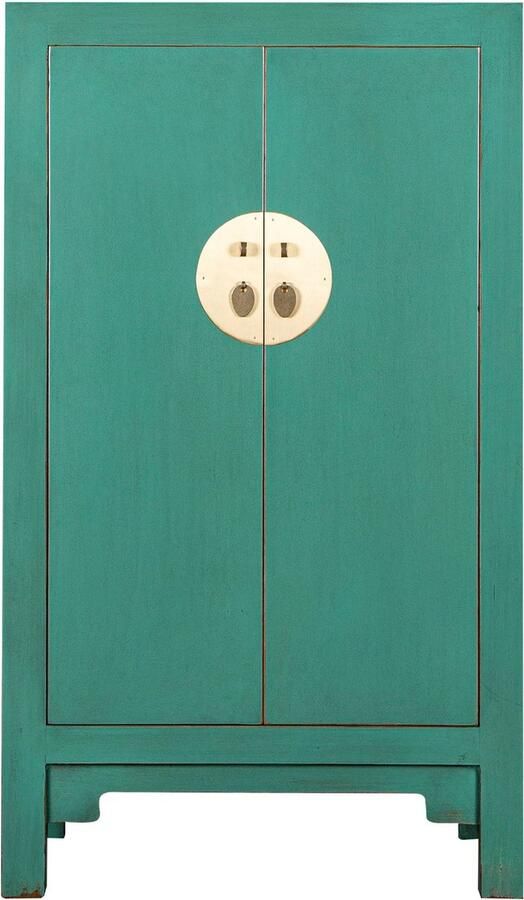 Fine Asianliving Chinese Kast Dusty Turquoise Orientique Collection B70xD40xH120cm Chinese Meubels Oosterse Kast - Foto 2