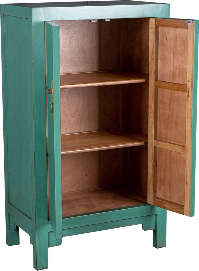 Fine Asianliving Chinese Kast Dusty Turquoise Orientique Collection B70xD40xH120cm Chinese Meubels Oosterse Kast
