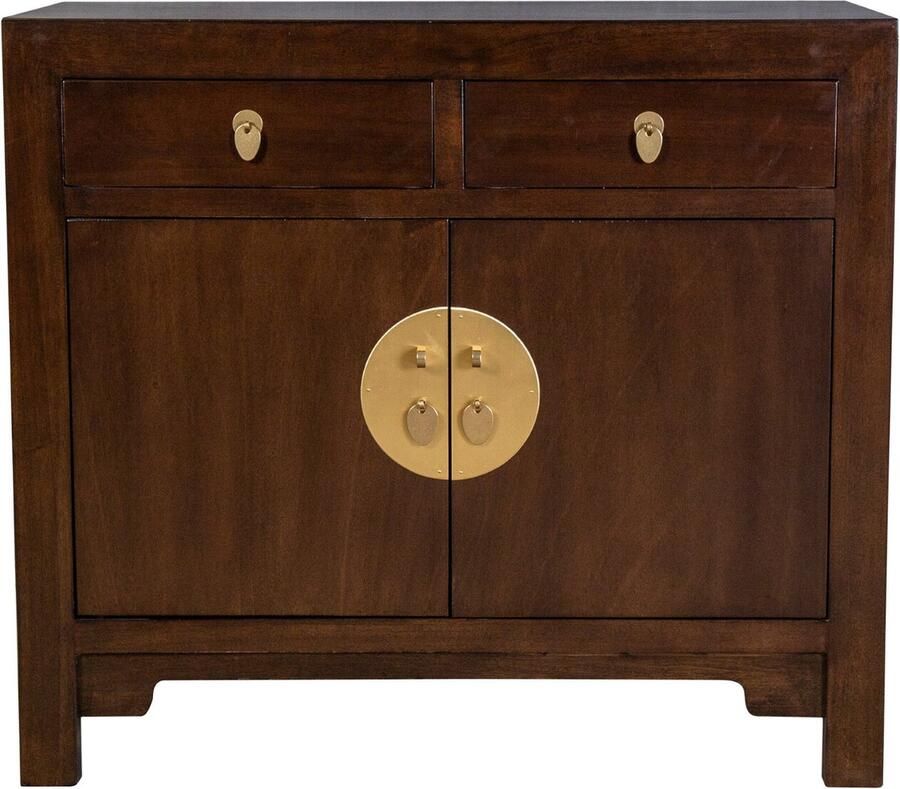 Fine Asianliving Chinese Kast Earthy Bruin Orientique Collection B90xD40xH80cm Chinese Meubels Oosterse Kast