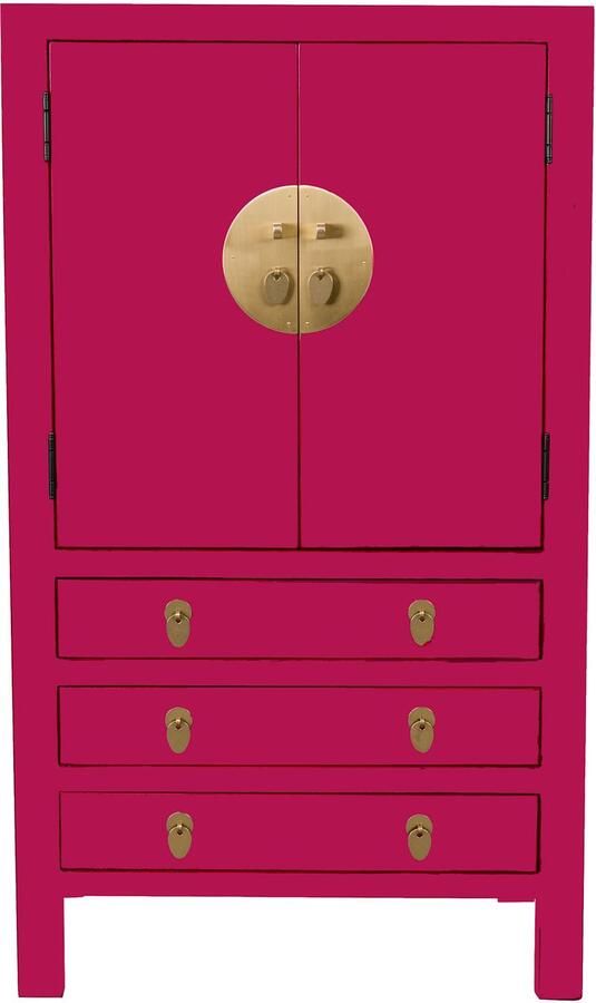 Fine Asianliving Chinese Kast Fuchsia Royale Orientique Collectie B63xD38xH110cm Chinese Meubels Oosterse Kast