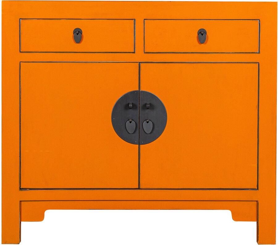 Fine Asianliving Chinese Kast Oranje Oasis- Orientique Collectie B90xD40xH80cm Chinese Meubels Oosterse Kast